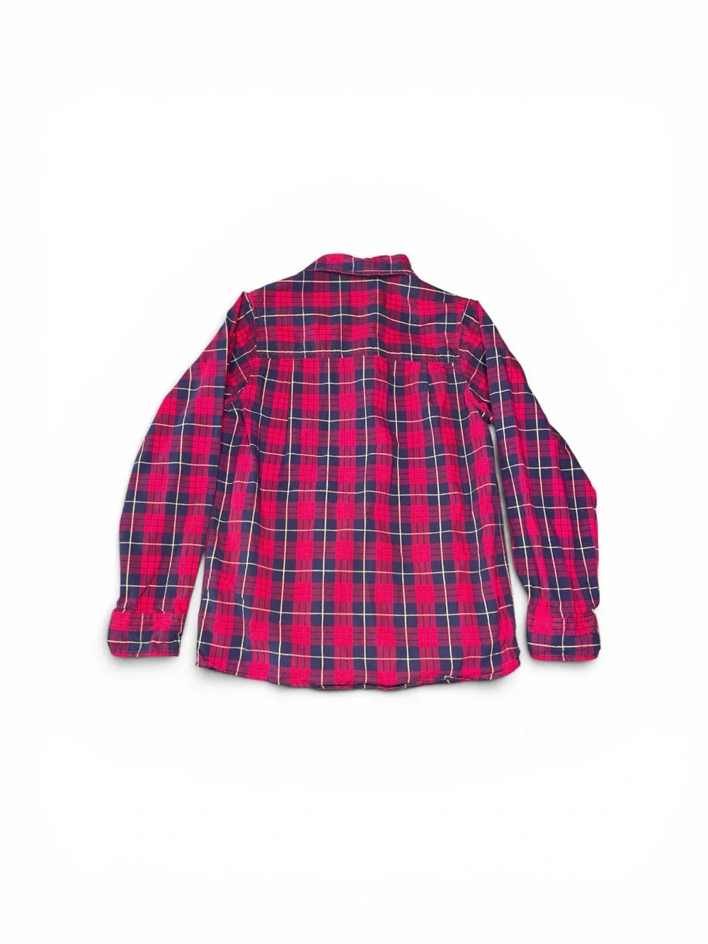 OshKosh B’gosh Plaid Button-Up Shirt Size 10 Red Navy